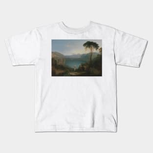 Lake Avernus- Aeneas and the Cumaean Sybil by J.M.W. Turner Kids T-Shirt